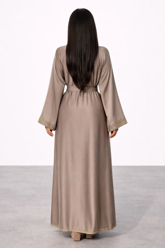 Taupe-Noor Abaya