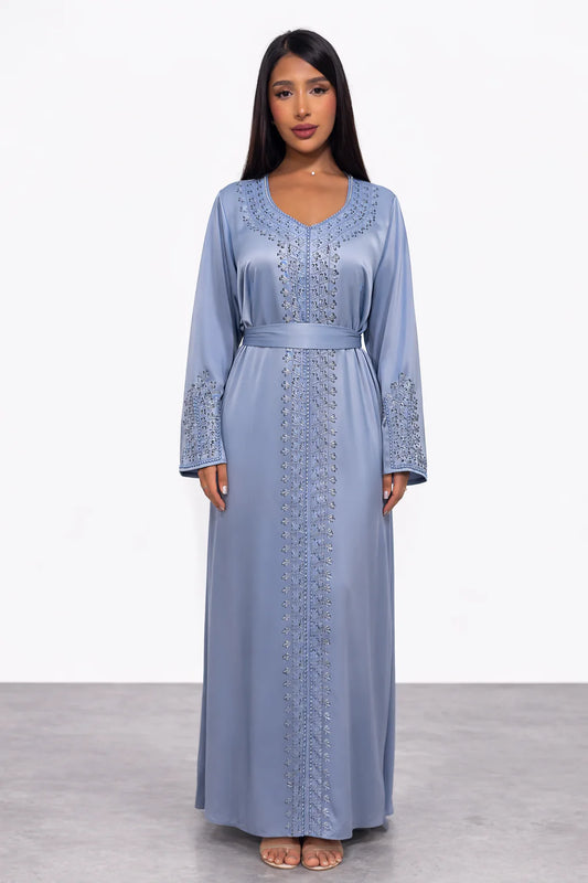 Ice-Blue Abaya